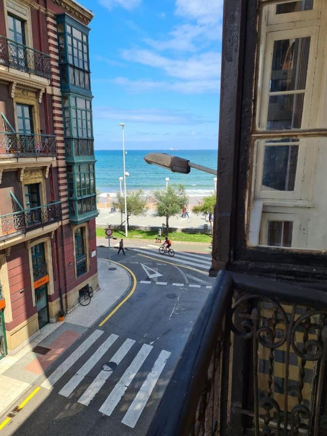 122A - Emblematica Vivienda En Playa San Lorenzo Gijón Kültér fotó