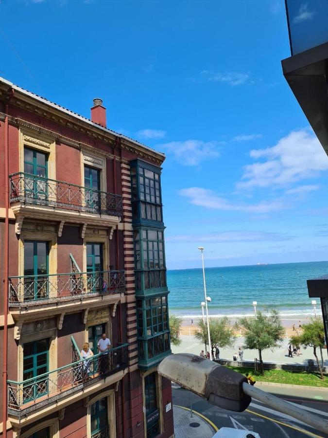 122A - Emblematica Vivienda En Playa San Lorenzo Gijón Kültér fotó