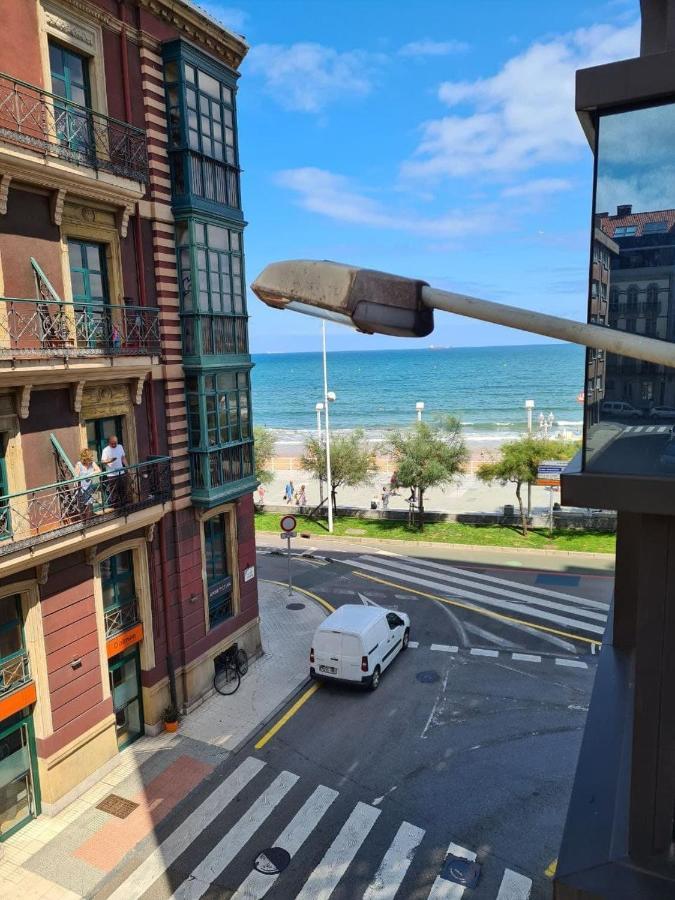 122A - Emblematica Vivienda En Playa San Lorenzo Gijón Kültér fotó
