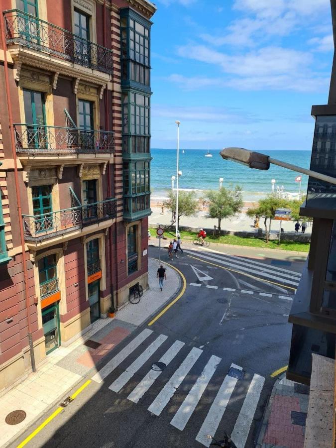 122A - Emblematica Vivienda En Playa San Lorenzo Gijón Kültér fotó